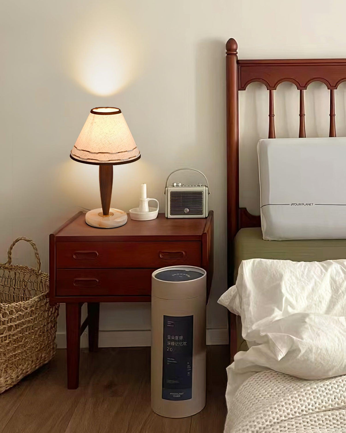 Terracotta Marble Table Lamp — product view 4