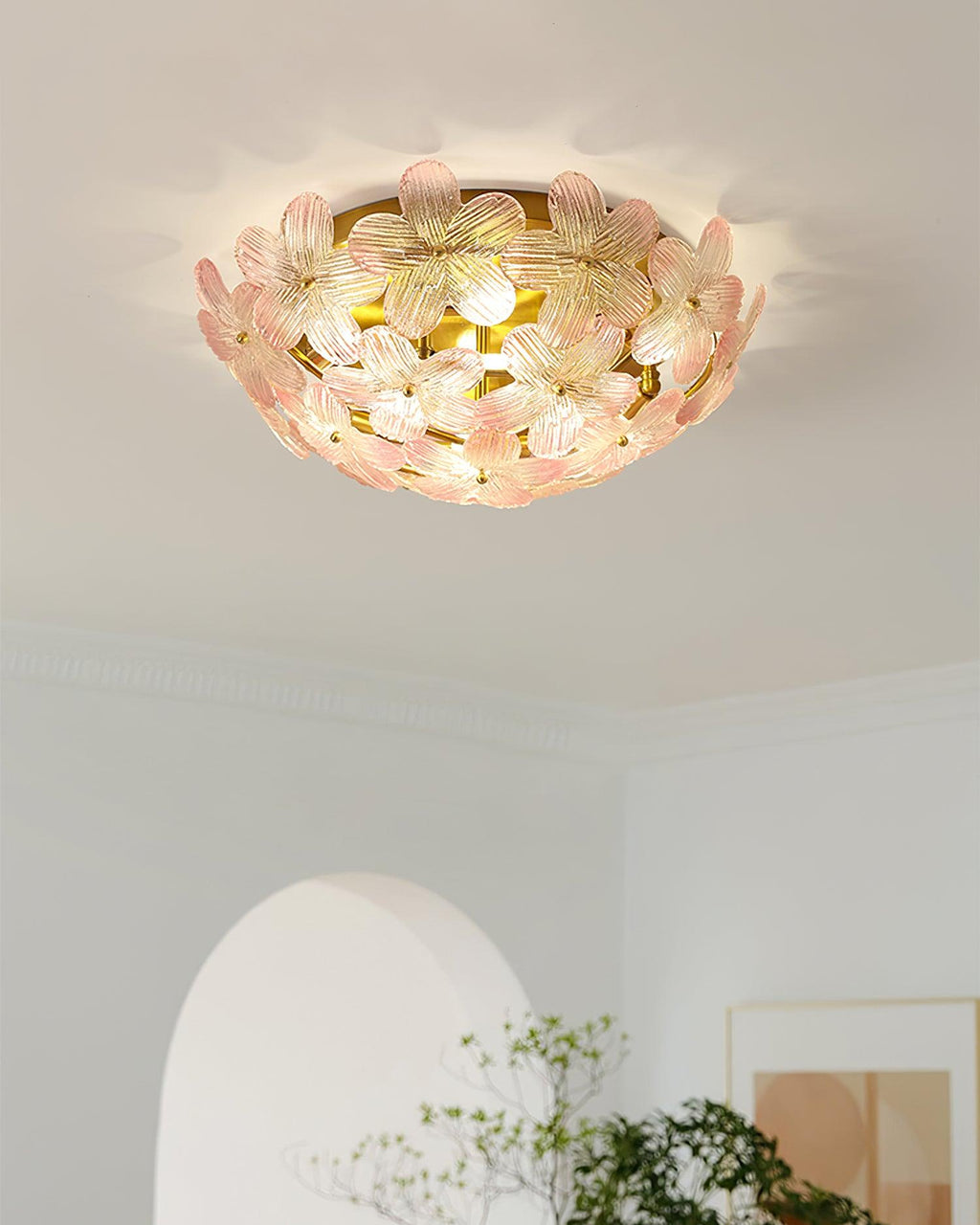 Anan Floral Glass Ceiling Light — product view 3