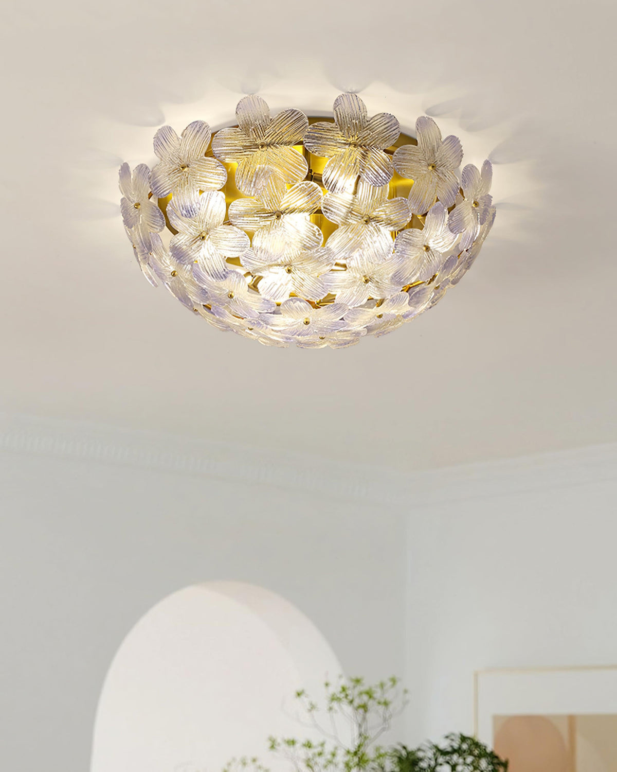 Anan Floral Glass Ceiling Light — product view 6