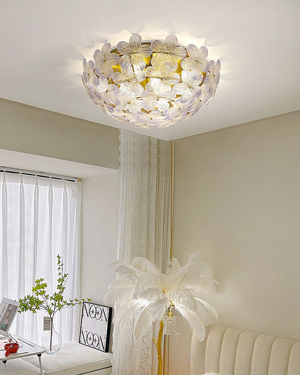 Anan Floral Glass Ceiling Light — product view 9