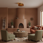 Amber Razia Glass Ceiling Light — product view 8