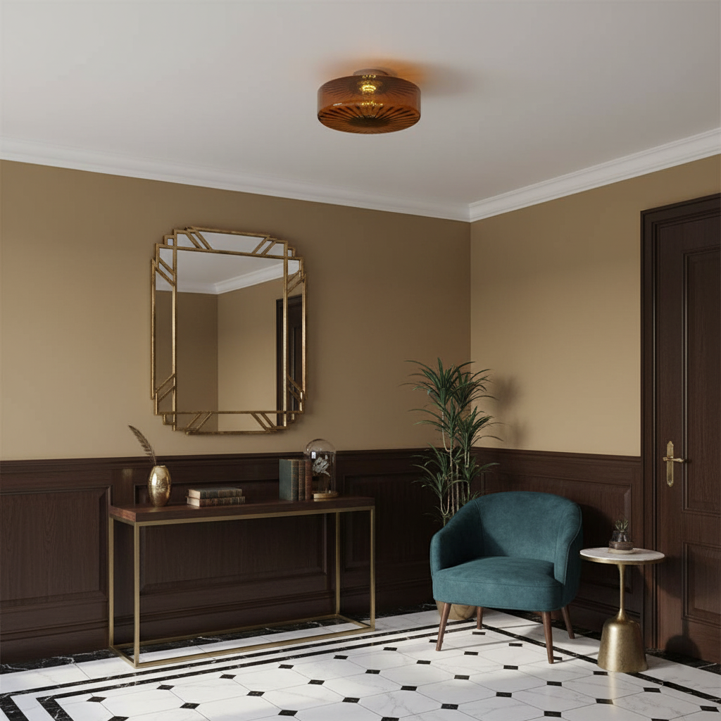 Amber Razia Glass Ceiling Light — product view 9