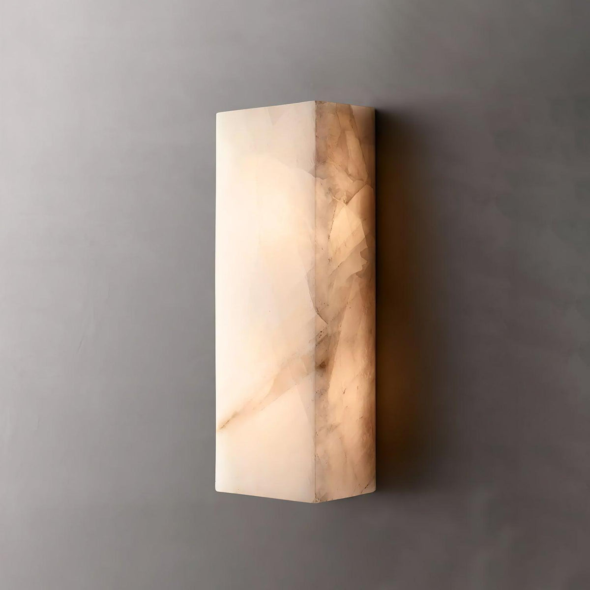 Rectangular Alabaster Wall Sconce — product view 2