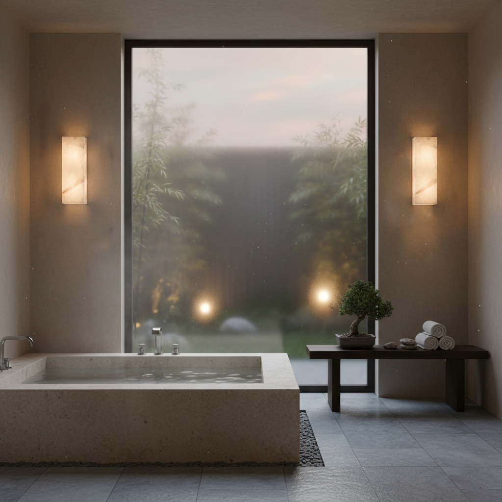Rectangular Alabaster Wall Sconce — product view 10