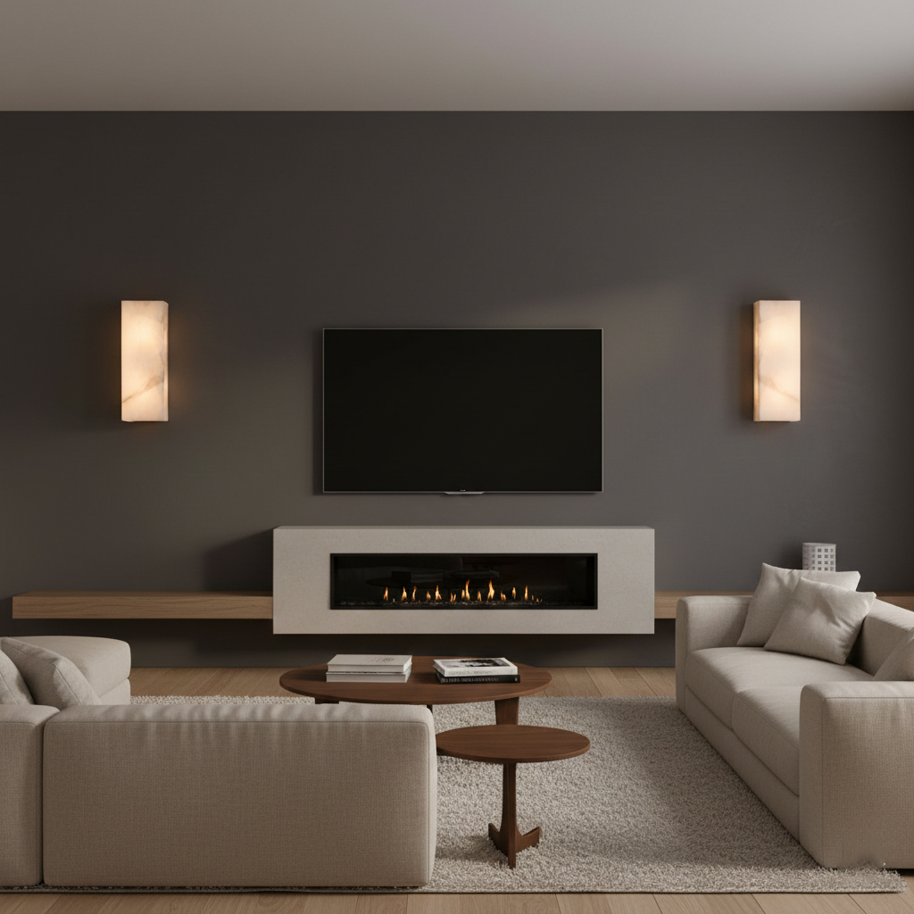 Rectangular Alabaster Wall Sconce — product view 13