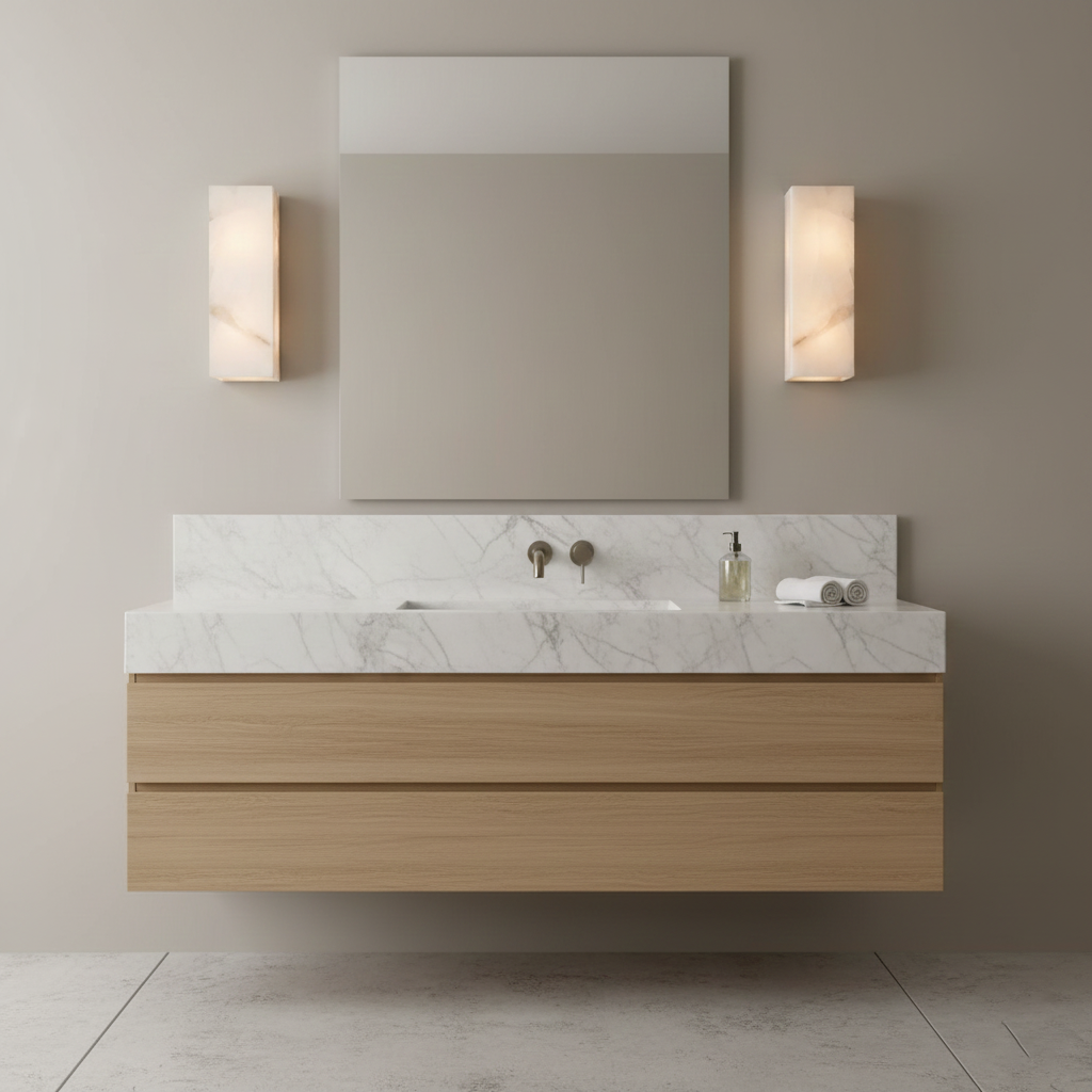 Rectangular Alabaster Wall Sconce — product view 14