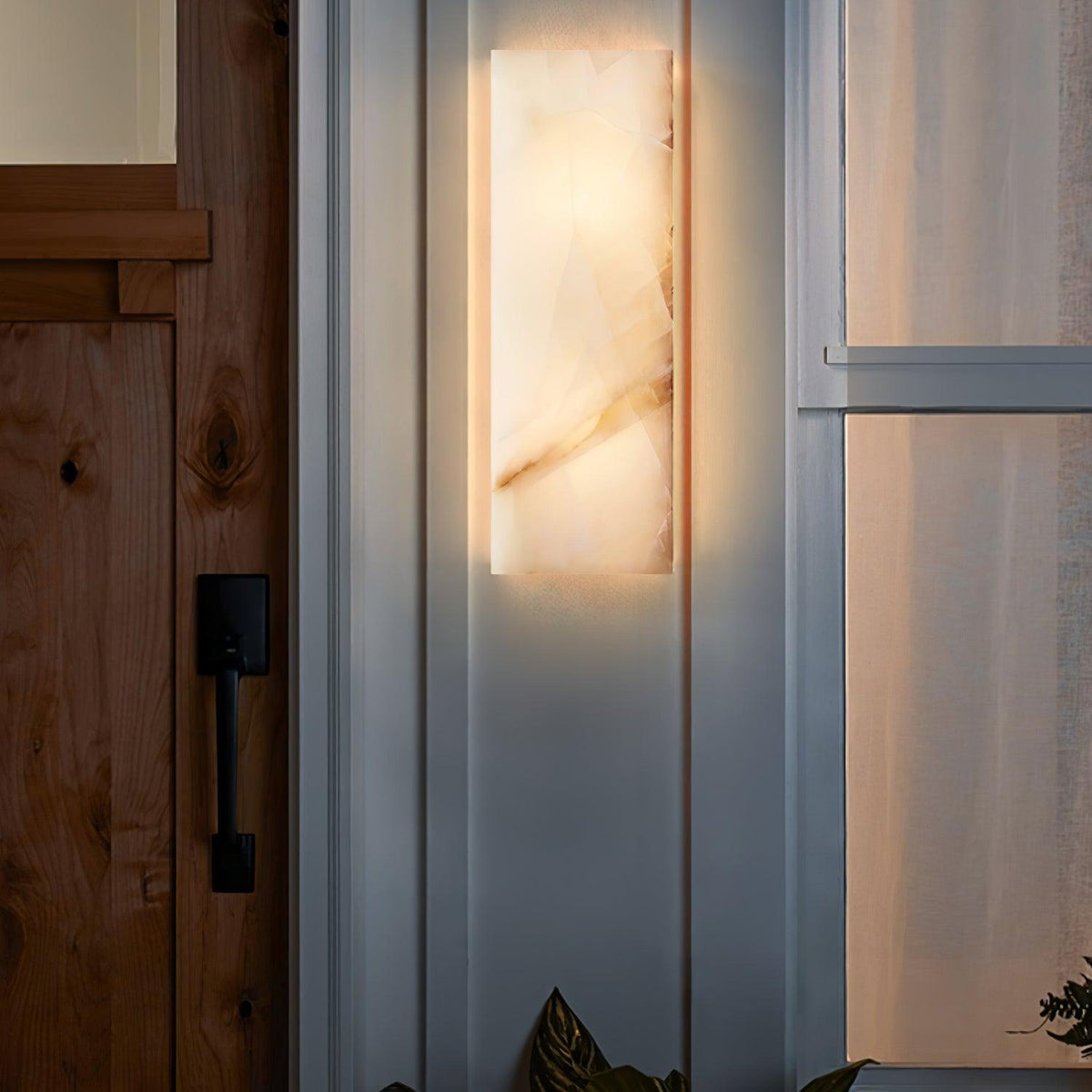 Rectangular Alabaster Wall Sconce — product view 16