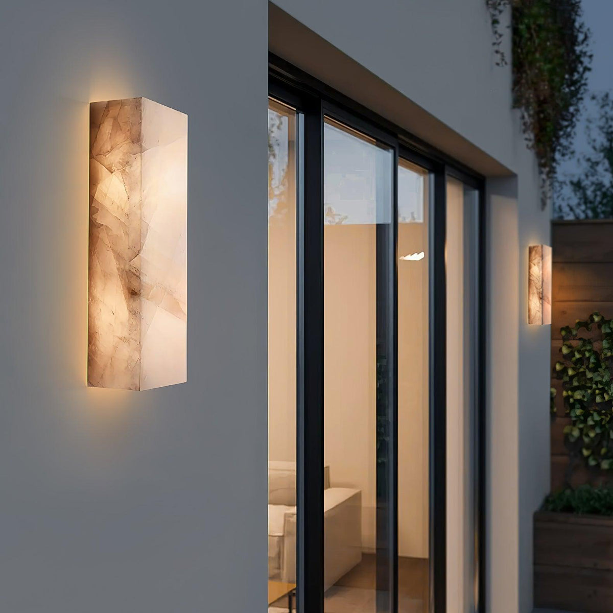 Rectangular Alabaster Wall Sconce — product view 24