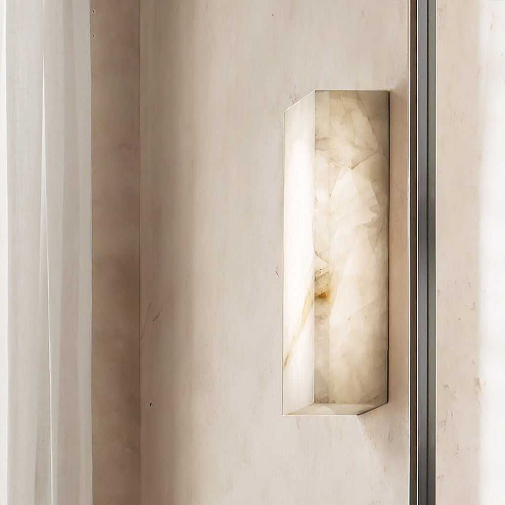Rectangular Alabaster Wall Sconce — product view 28