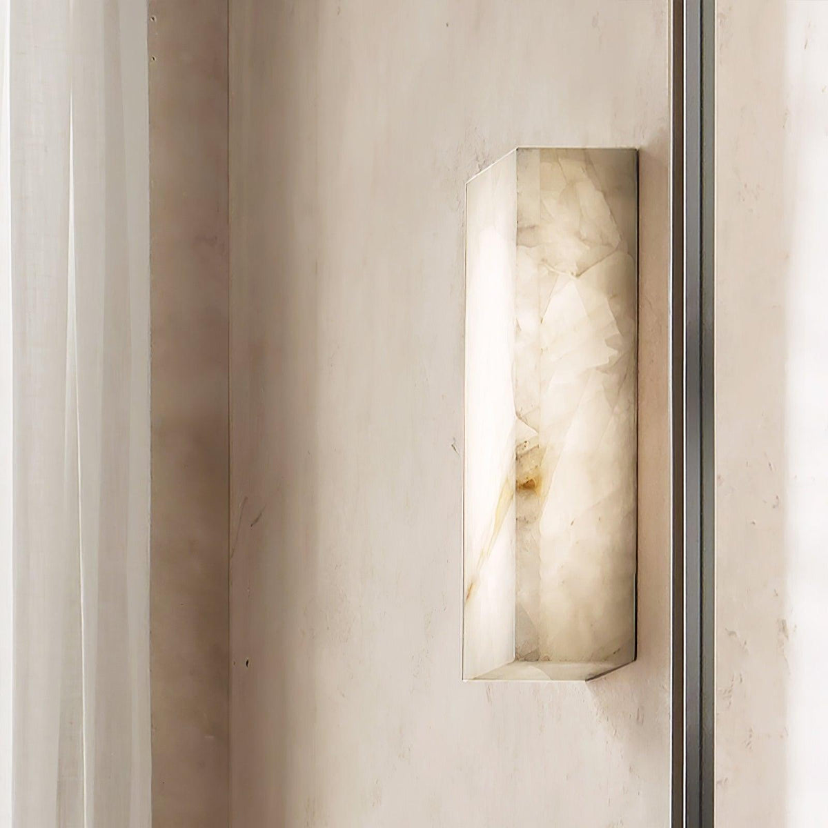 Rectangular Alabaster Wall Sconce — product view 28