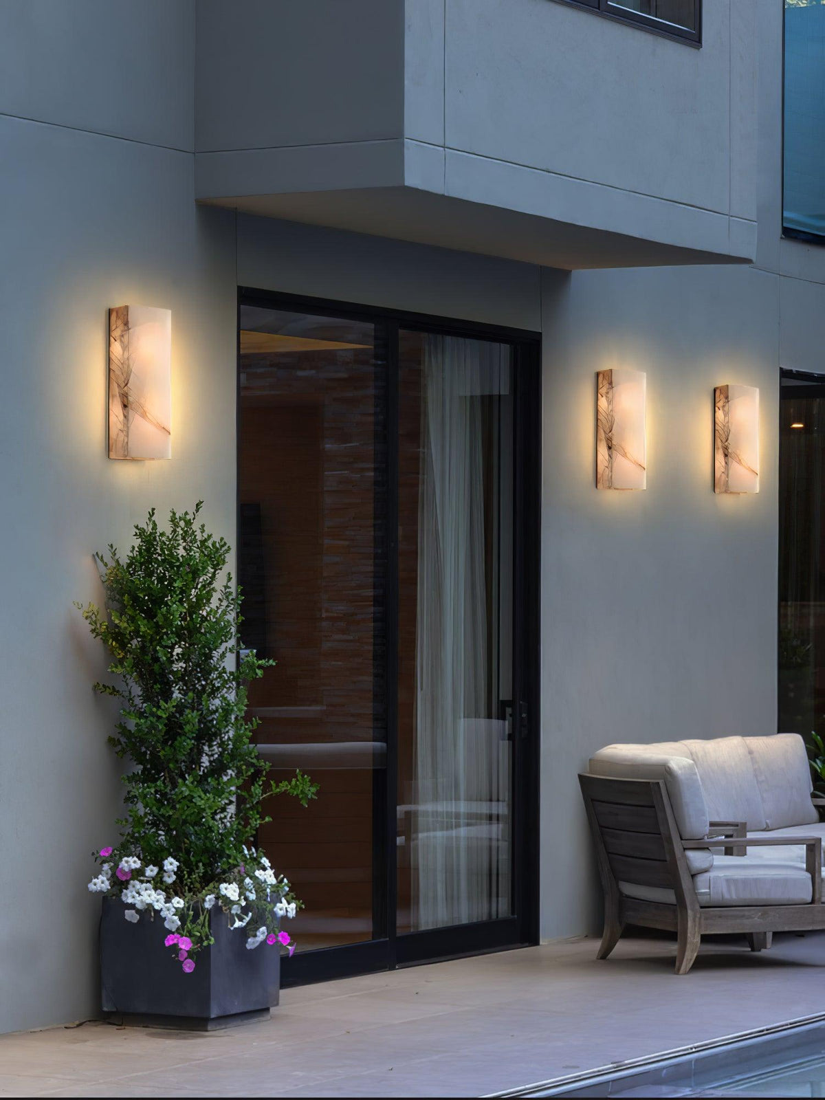 Rectangular Alabaster Wall Sconce — product view 32