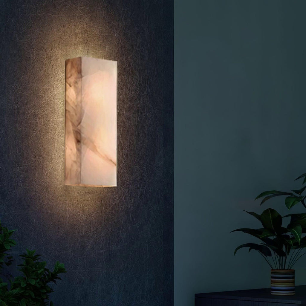Rectangular Alabaster Wall Sconce — product view 36