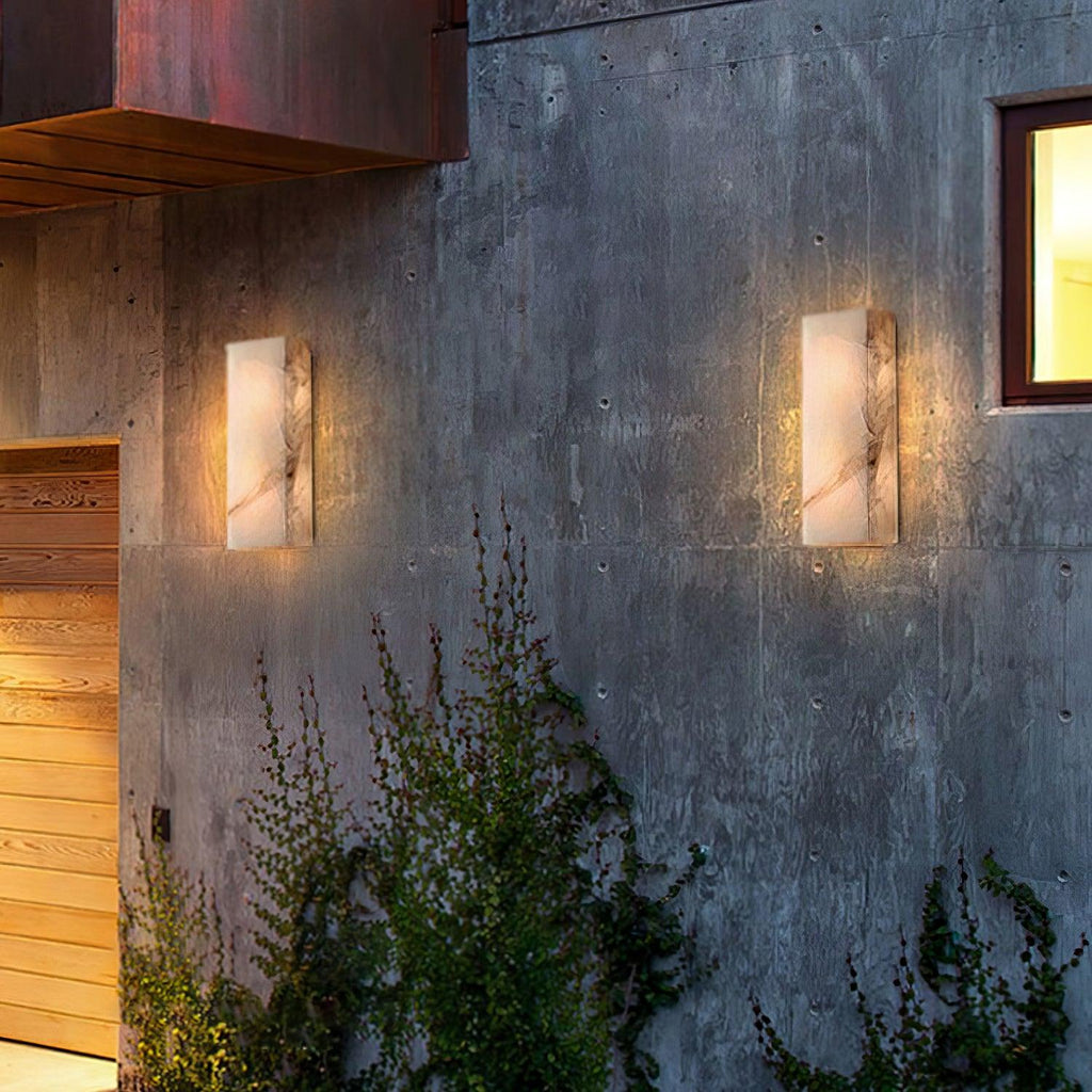 Rectangular Alabaster Wall Sconce — product view 37