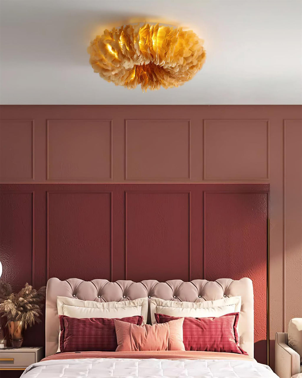 Rora Feather Metal Ceiling Light — product view 4