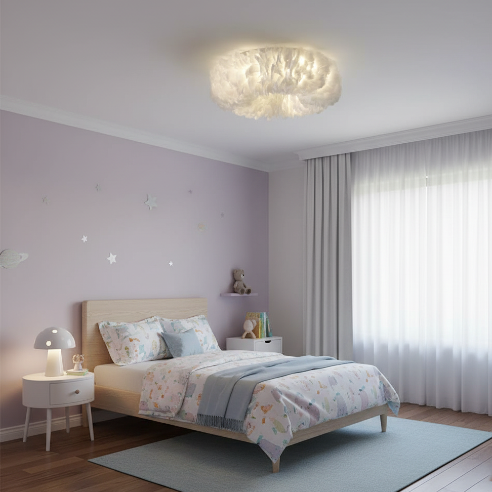 Rora Feather Metal Ceiling Light — product view 8