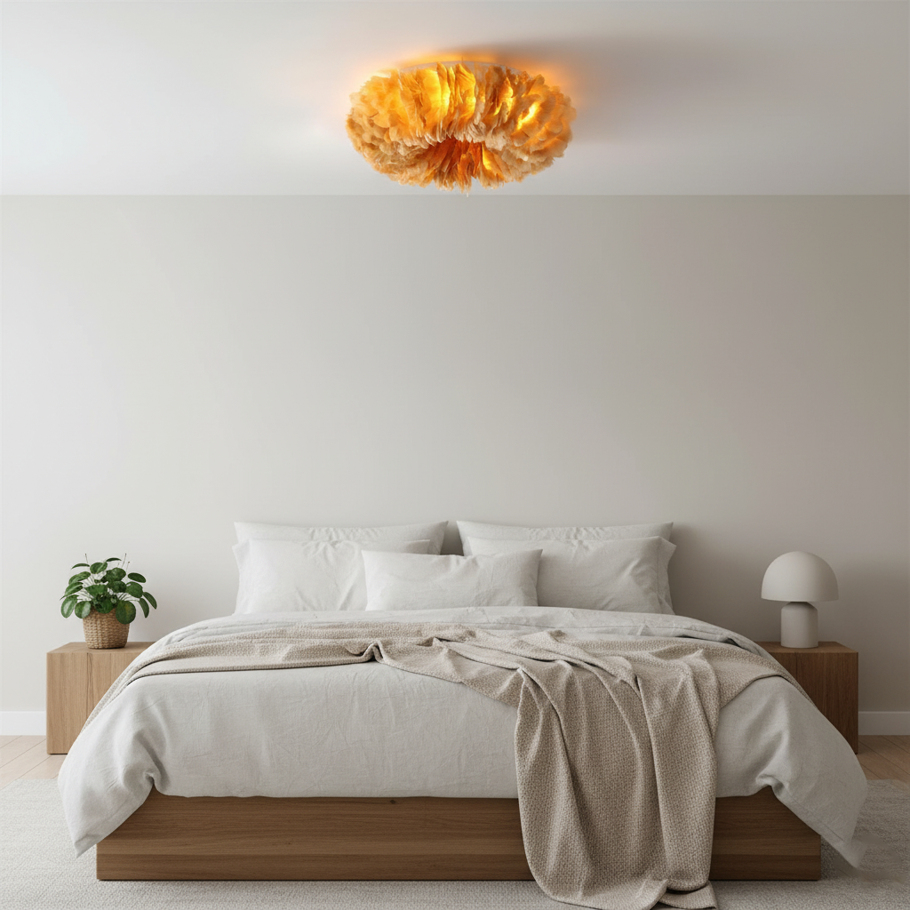 Rora Feather Metal Ceiling Light — product view 9