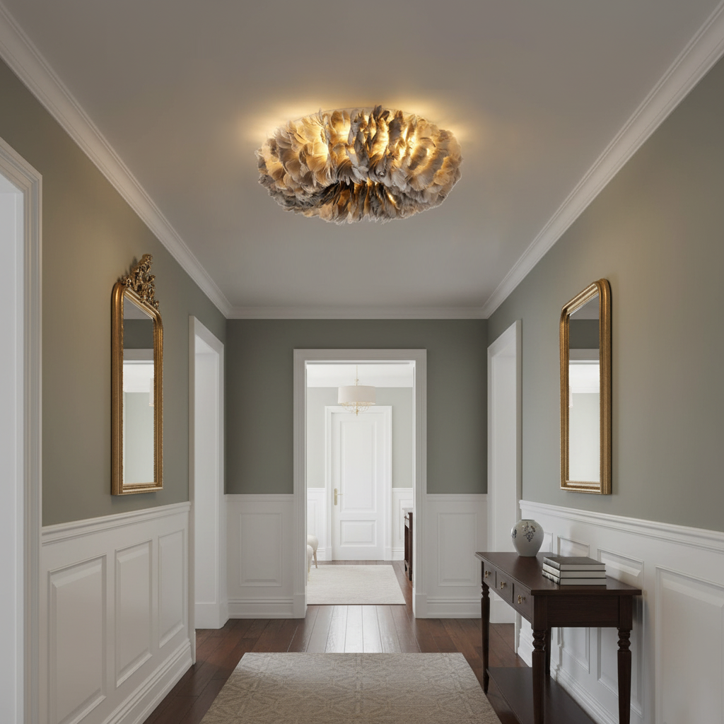 Rora Feather Metal Ceiling Light — product view 13