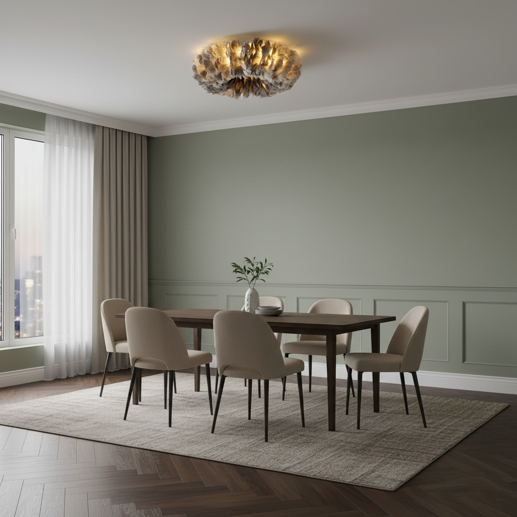 Rora Feather Metal Ceiling Light — product view 14