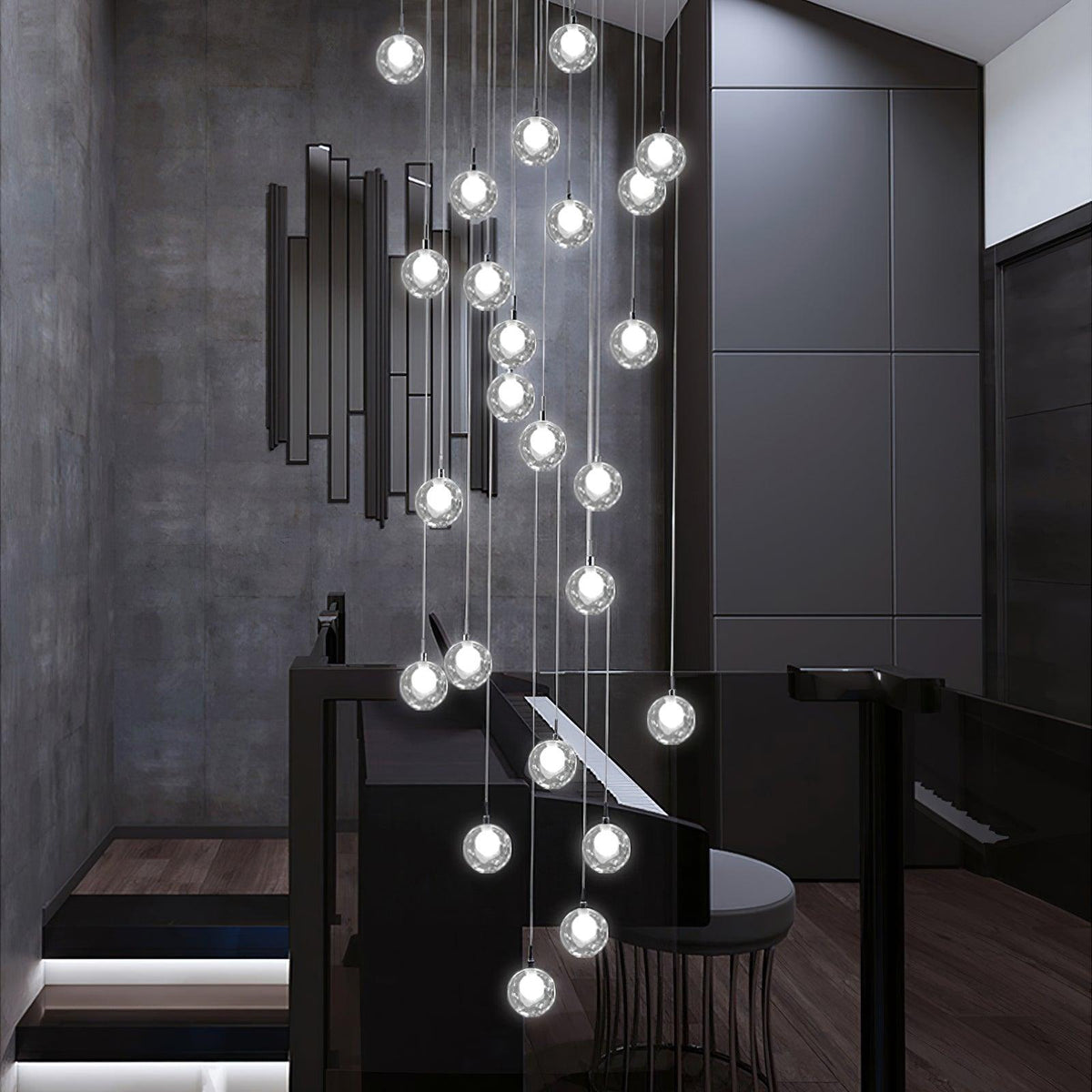Globe Cluster Glass Chandelier — product view 6