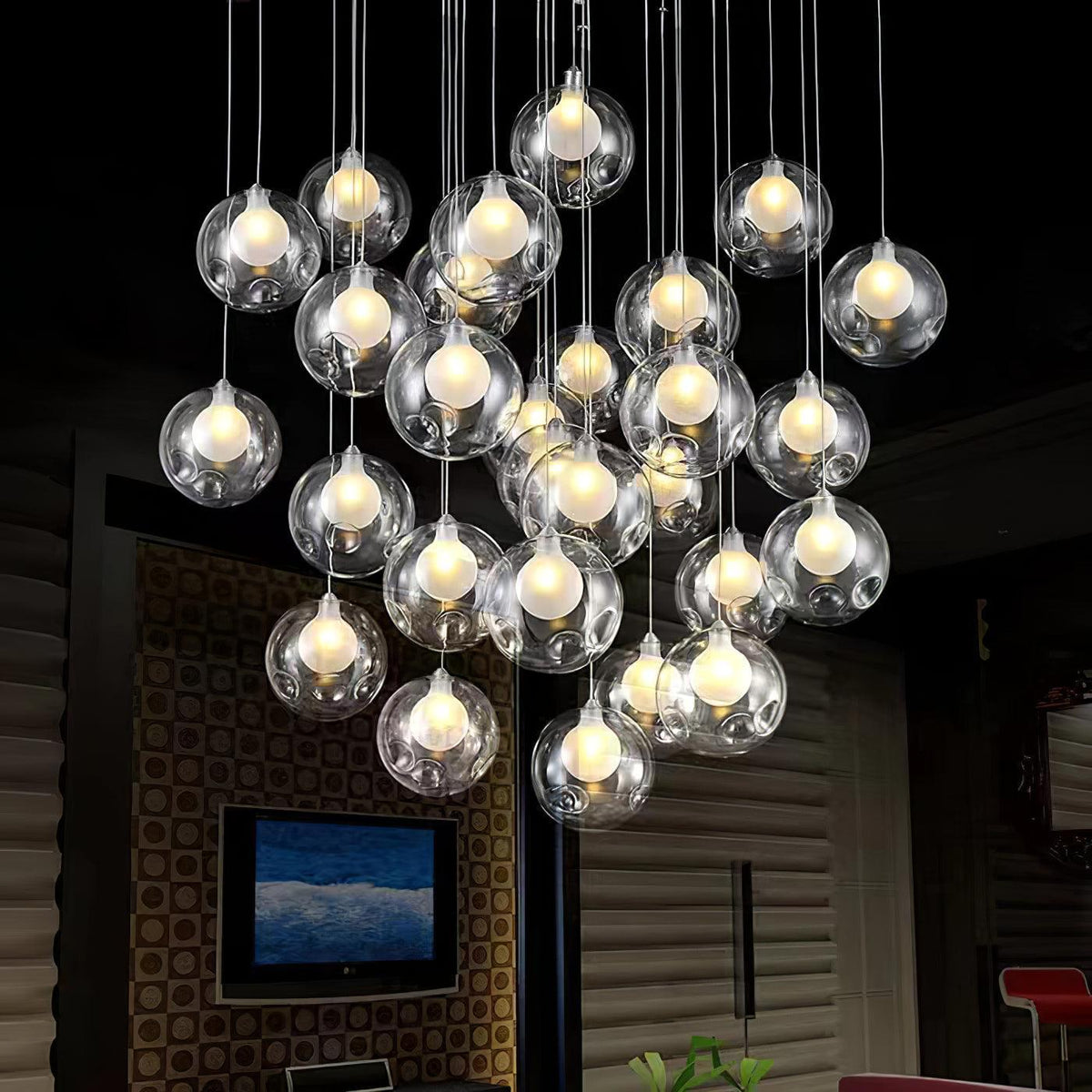 Globe Cluster Glass Chandelier — product view 10