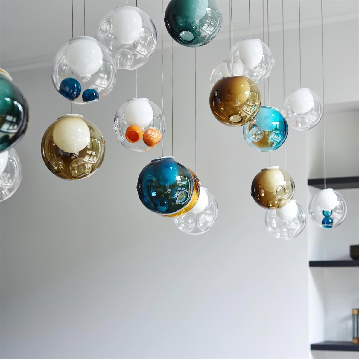 Globe Cluster Glass Chandelier — product view 11