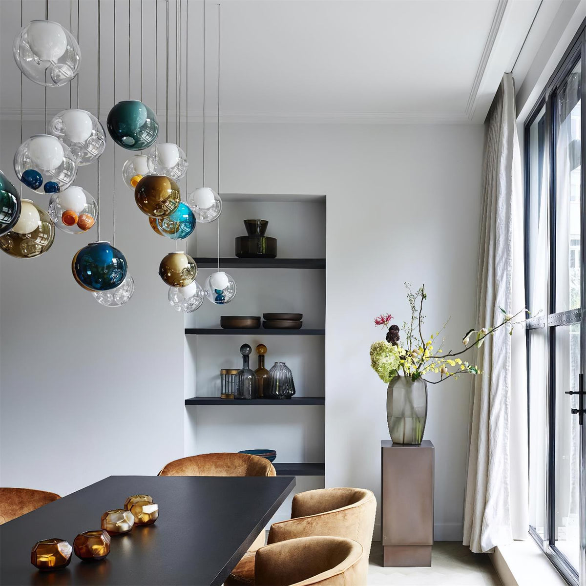 Globe Cluster Glass Chandelier — product view 12