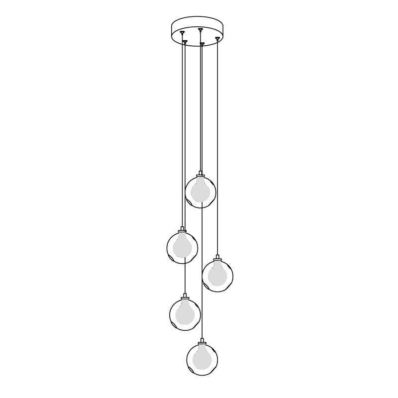 Globe Cluster Glass Chandelier — product view 15