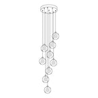Globe Cluster Glass Chandelier — product view 17