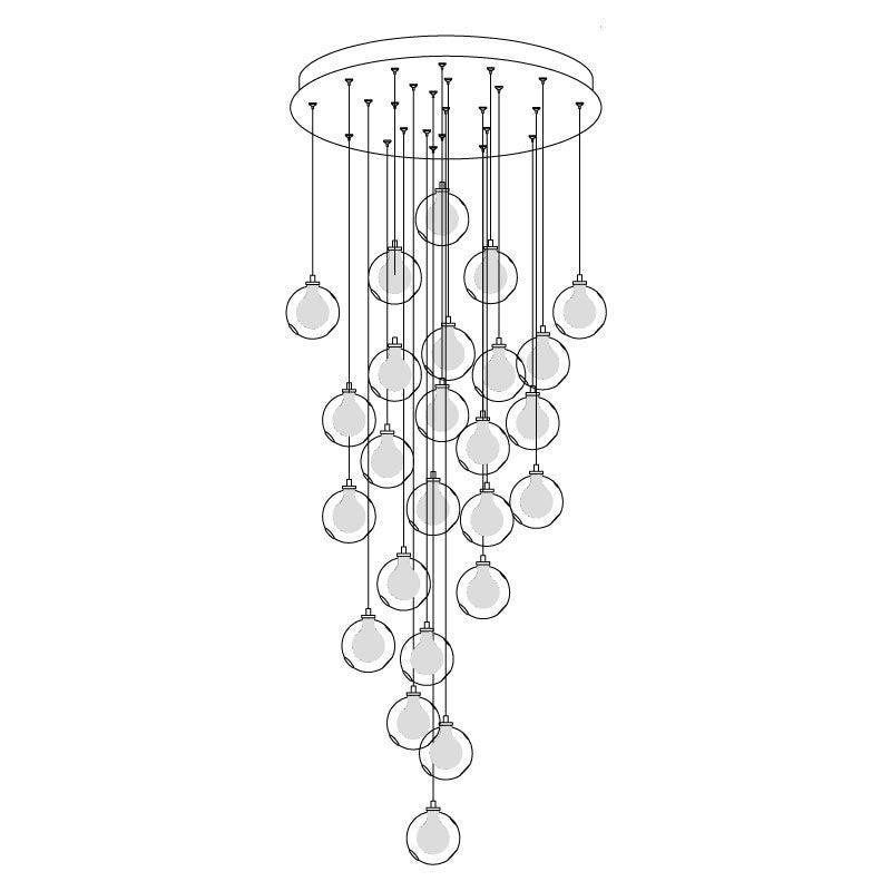 Globe Cluster Glass Chandelier — product view 20