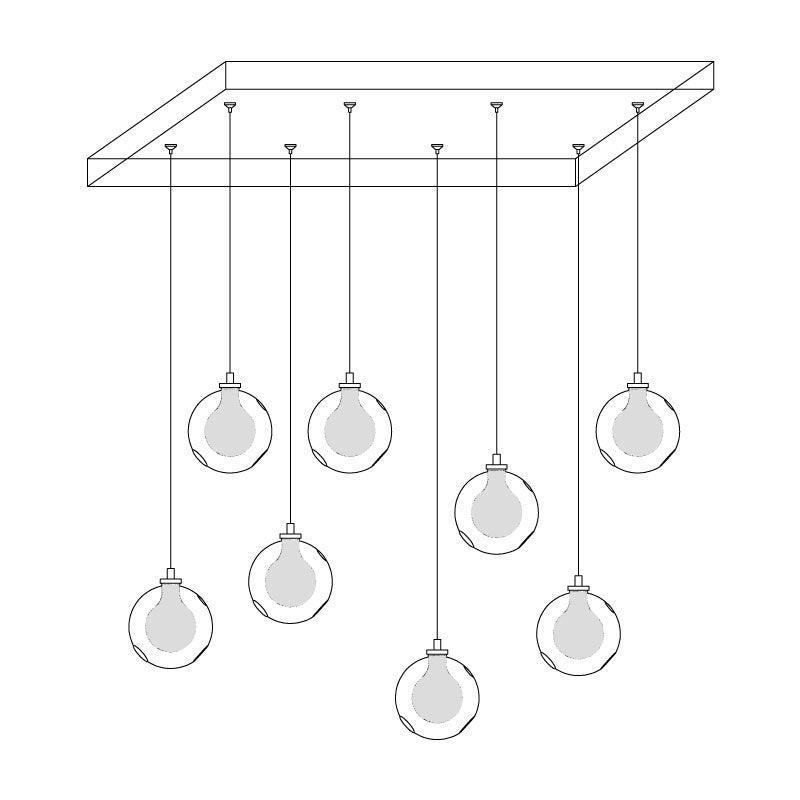 Globe Cluster Glass Chandelier — product view 22