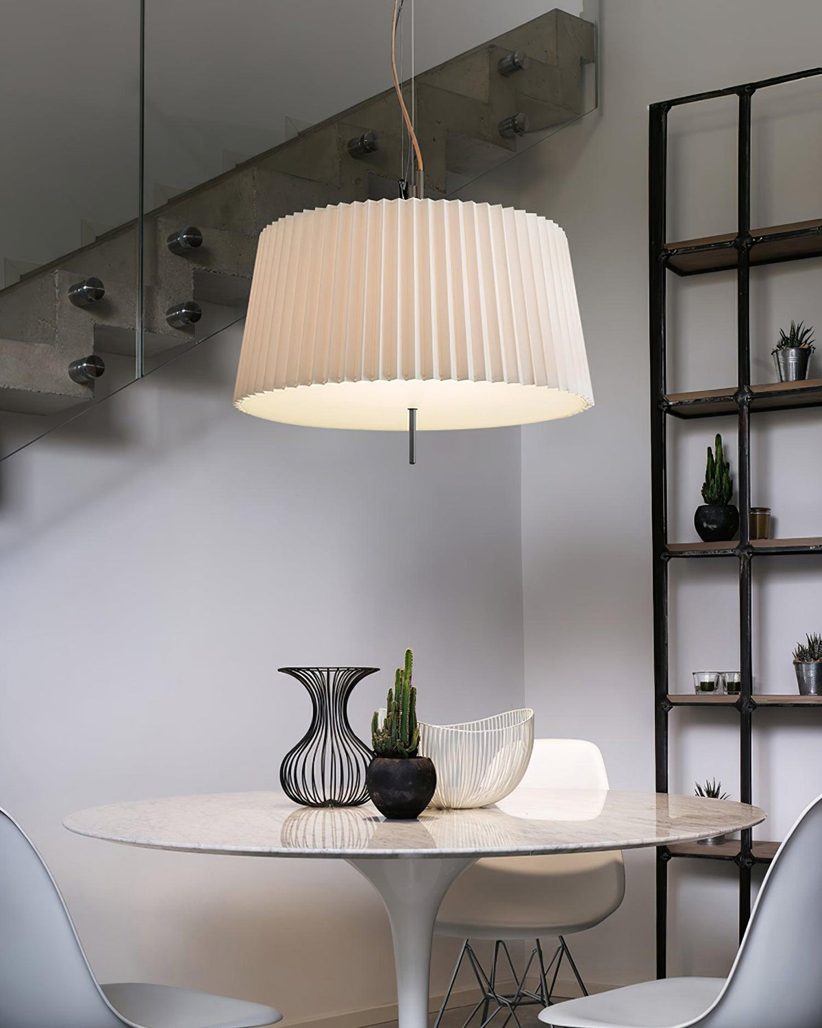 Folie White Metal Pendant Light — product view 3
