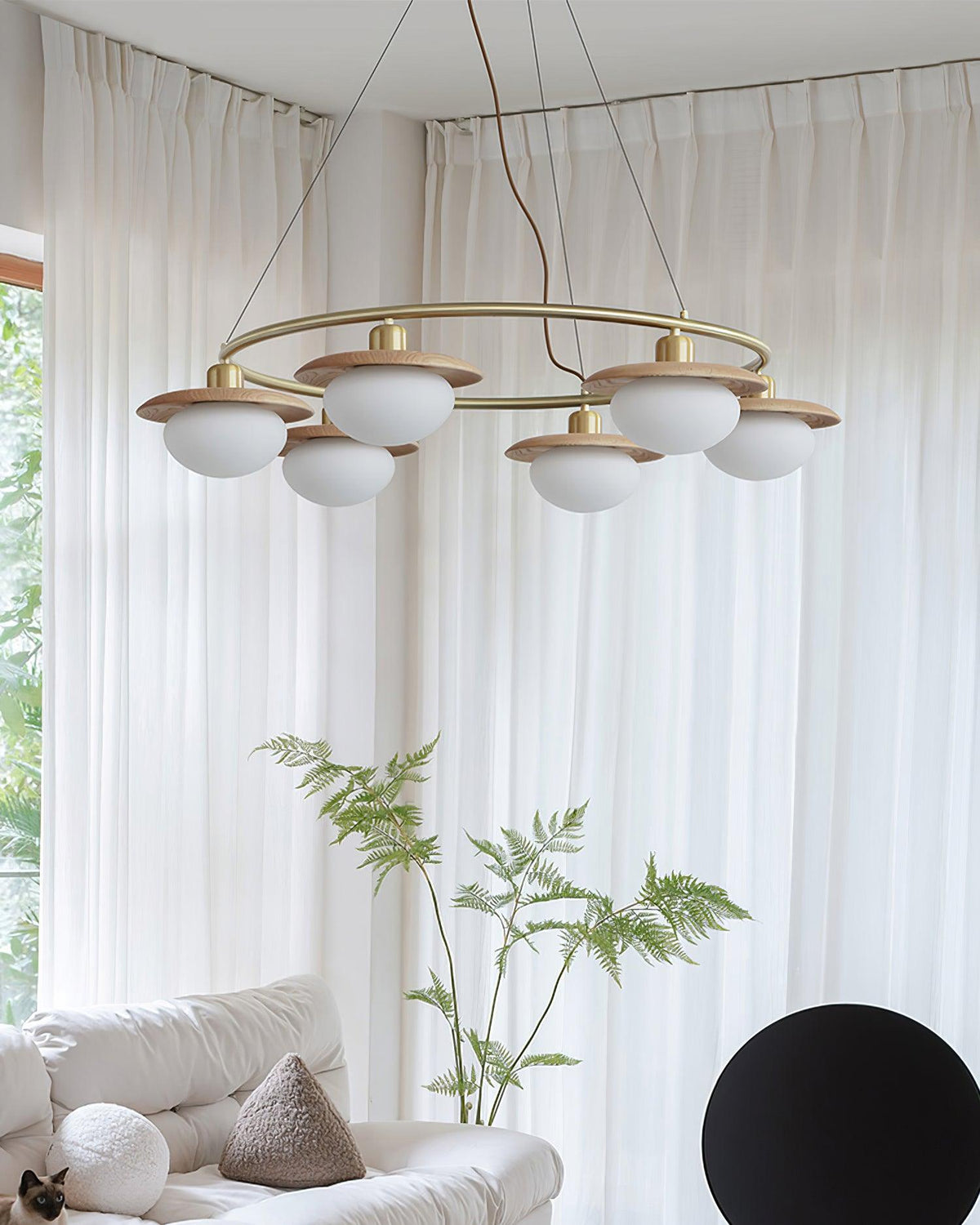 Gama Round Glass Chandelier — product view 3