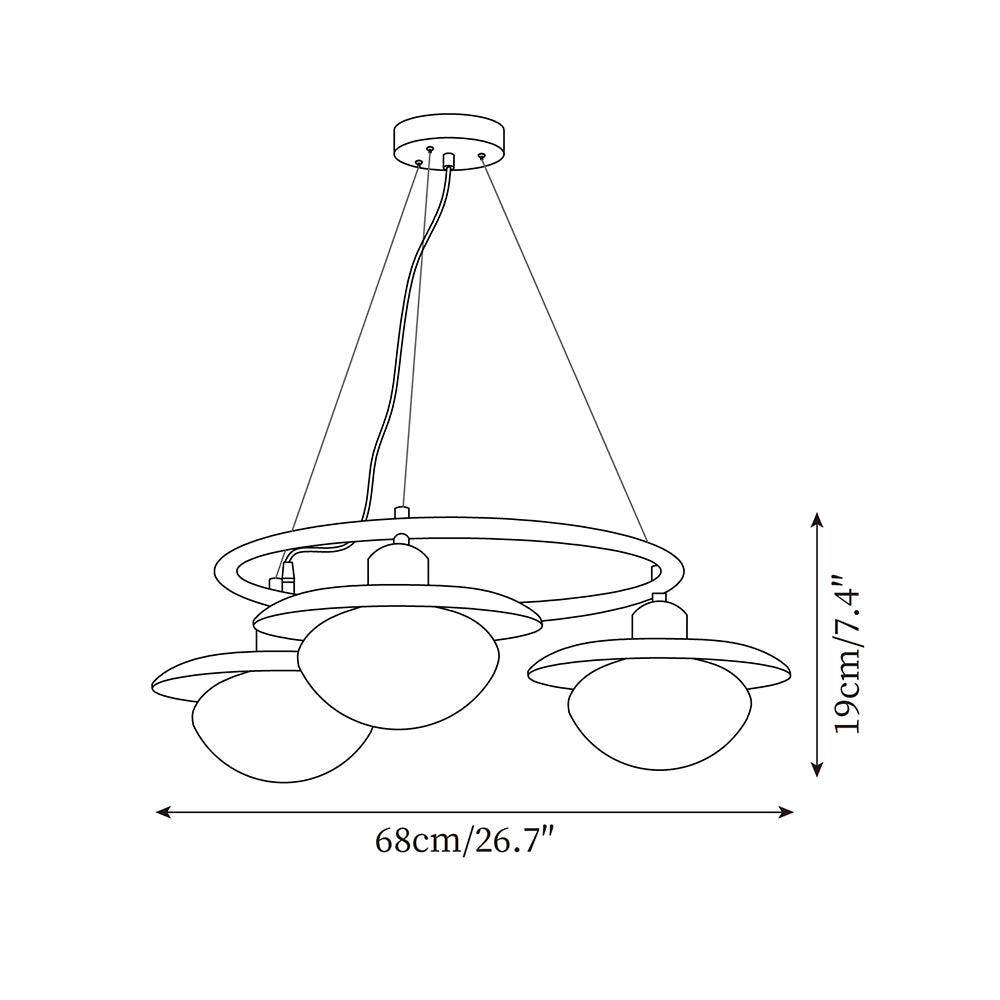 Gama Round Glass Chandelier — product view 5