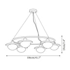 Gama Round Glass Chandelier — product view 6