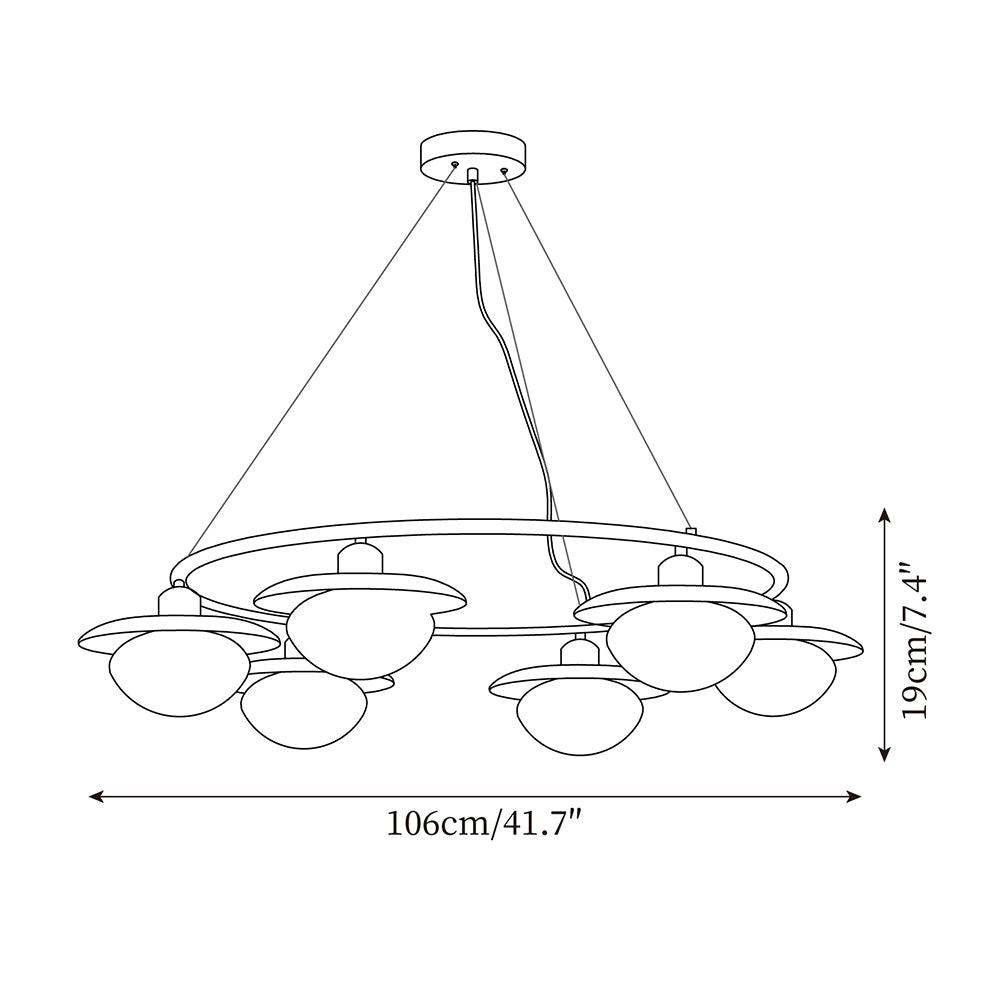 Gama Round Glass Chandelier — product view 6