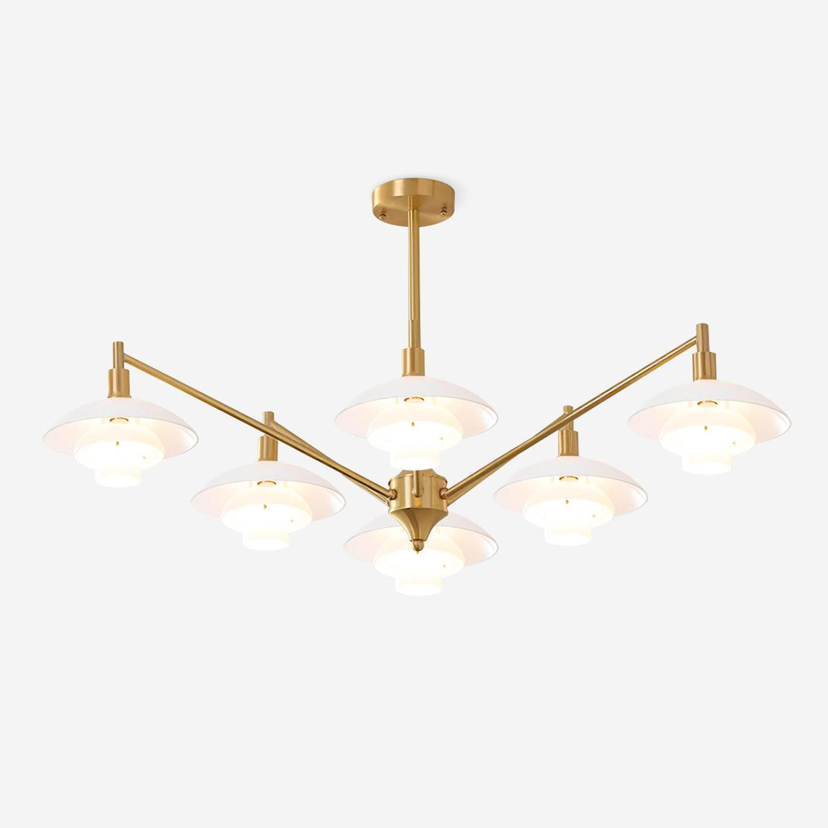 Modern Aloria Glass Chandelier — product view 1