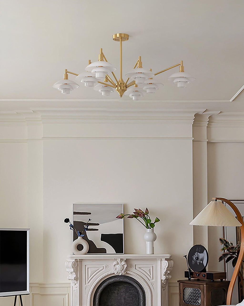 Modern Aloria Glass Chandelier — product view 3