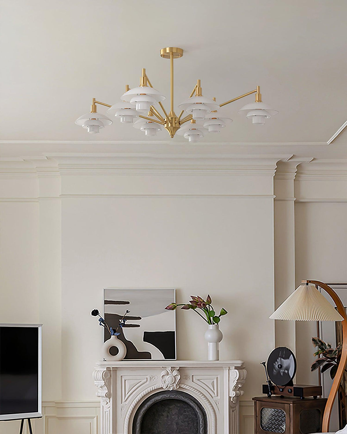 Modern Aloria Glass Chandelier — product view 3