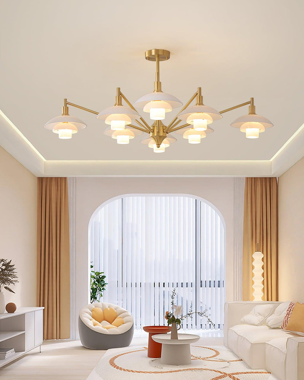 Modern Aloria Glass Chandelier — product view 4