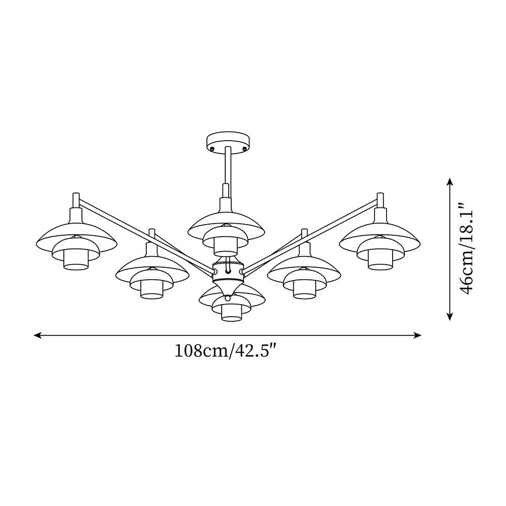 Modern Aloria Glass Chandelier — product view 6