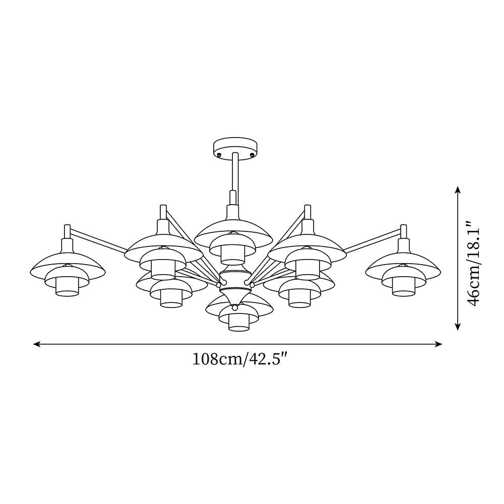 Modern Aloria Glass Chandelier — product view 26
