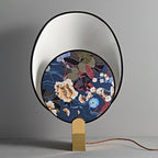 Gothic Ravens Flowers Brass Table Lamp — product view 10