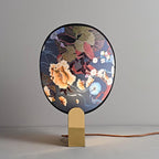 Gothic Ravens Flowers Brass Table Lamp — product view 11