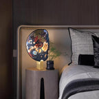 Gothic Ravens Flowers Brass Table Lamp — product view 15