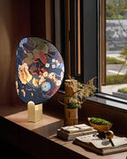 Gothic Ravens Flowers Brass Table Lamp — product view 17