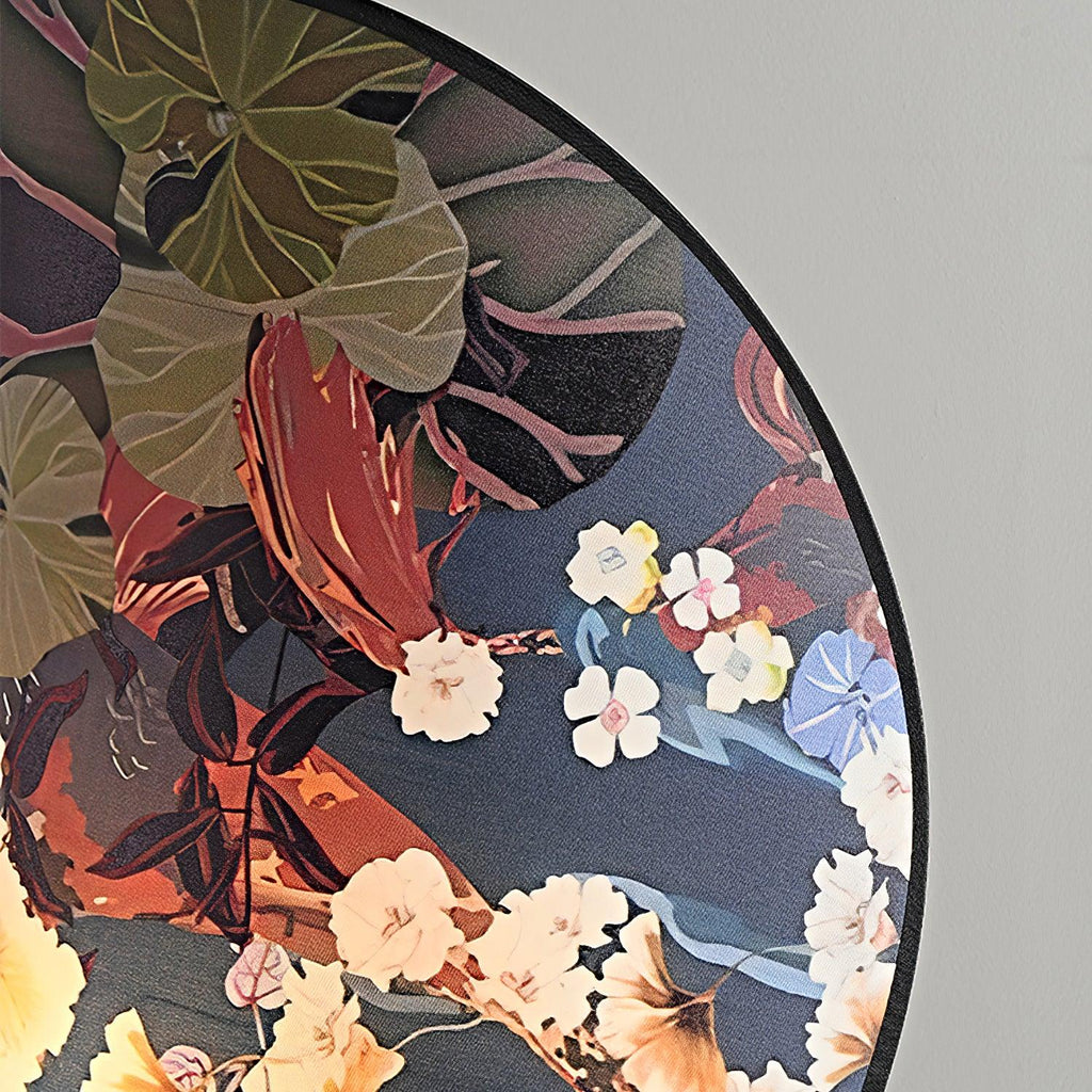 Gothic Ravens Flowers Brass Table Lamp — product view 18