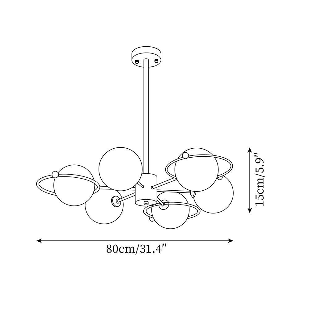 Bellamy Brass Chandelier — product view 5