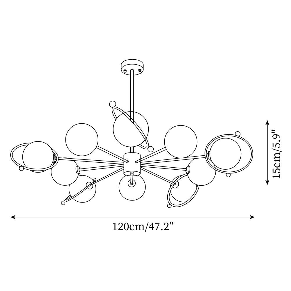 Bellamy Brass Chandelier — product view 7