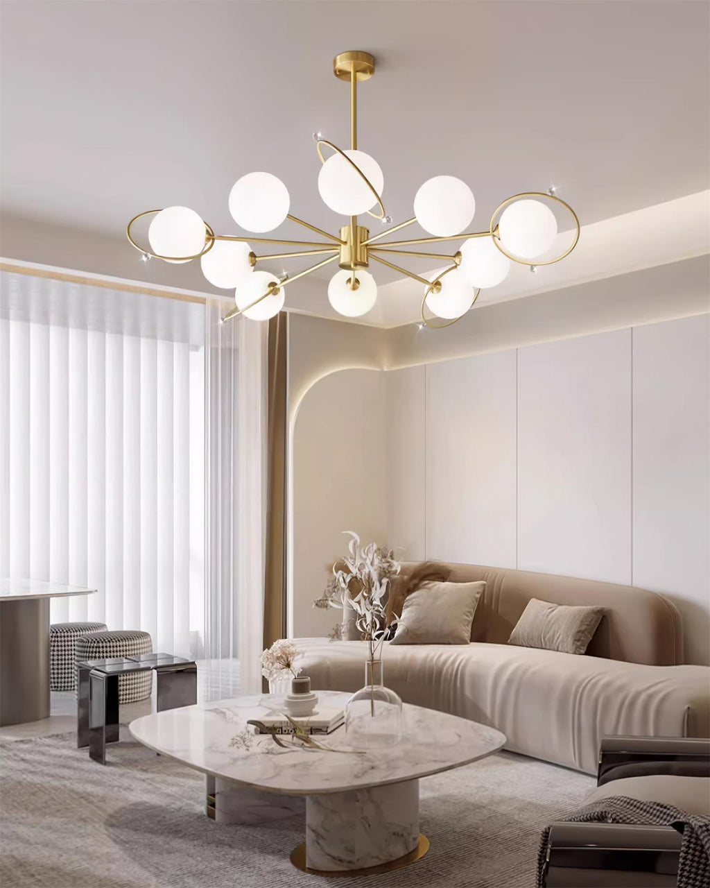 Bellamy Brass Chandelier — product view 9