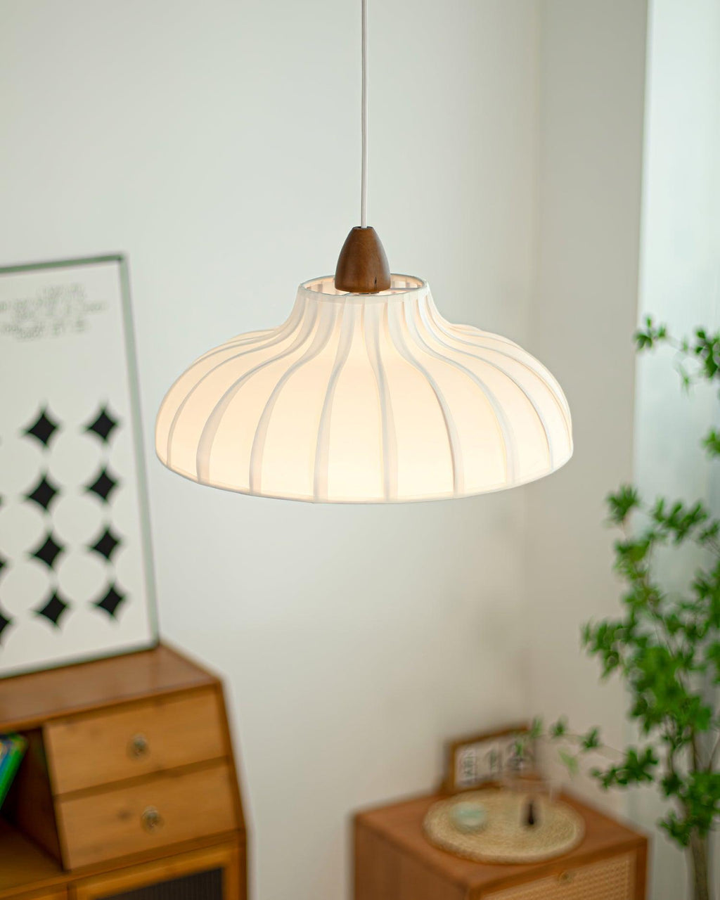 Norelle Wood Pendant Light — product view 3